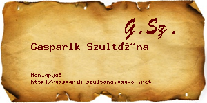 Gasparik Szultána névjegykártya